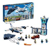LEGO City Police - Policía Aérea: Base de Operaciones, Juguete de Avión y Aventuras para Construcción, Incluye Paracaídas Eyectable (60210)