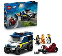 LEGO City Police Prisoner Transport Van Toy - Model Truck Kit w/Motorbike, 3 Min