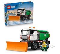 LEGO City Quitanieves - Kit de Maquetas de Camión de Juguete con Función de Esparcidor de Sal, Herramientas y Minifiguras - Idea de Regalo de Cumpleaños para Niños de 6+ Años - 60490