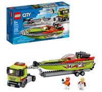 LEGO City Race Boat Transporter 60254 Juego de construcci n divertido de barco de carreras