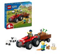 LEGO City Red Farm Tractor with Trailer & Sheep Toy Set - Play (Importación USA)