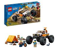 LEGO City Todoterreno 4x4 Aventurero, Coche de Juguete de Construcción con Suspensión, Vehículo Estilo Monster Truck, Bicis Montaña y Camping, Regalo para Niños y Niñas de 6 Años o Más 60387