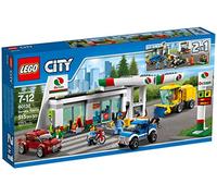 LEGO City Town - Estación de Servicio, Juguete de Construcción con Gasolinera y Vehículos para Jugar (60132)