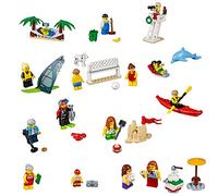 LEGO City Town - Pack de MiniFiguras Diversión en la Playa, Juguete de Construcción, Incluye Piragua y Tabla de Windsurf (60153)