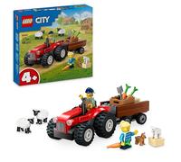 LEGO City Tractor Rojo con Remolque y Oveja Set de Granja y Figuras de Animales de Juguete, Minifiguras de Granjero e Hija, Regalo Montessori para Niños y Niñas de 4 Años o Más 60461