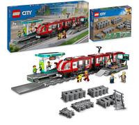 LEGO City Tranvía con parada (60423): Extensión de vías (60205) - Parte de las novedades de 2024, tren con estación y vías