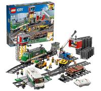 LEGO Tren de mercancías 60198 – Set con vehículo teledirigido, camión, carretilla, 32 vías – 6+