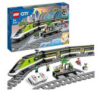 LEGO City Tren de Pasajeros de Alta Velocidad - Tren de Juguete Teledirigido - Luces, 2 Vagones, 24 Tramos de Vía y 6 Minifiguras - Regalo de Cumpleaños para Niños y Niñas de 7+ Años 60337