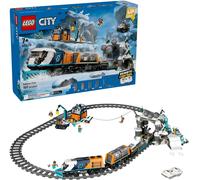 LEGO City Tren Expreso Polar Ártico de los Exploradores - Tren de Juguete Teledirigido - Quitanieves, 30 Tramos de Vías, 6 Minifiguras y Función Caída de Rocas - Regalo para Niños de 7+ Años 60470