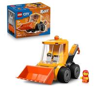 LEGO City Vehículos: Cargadora de Obra - Kit de Construcción de Excavadora de Juguete con Minifigura de Obrero - Relleno para Piñatas de Cumpleaños Infantiles - Regalo para Niños de 5+ Años - 60483