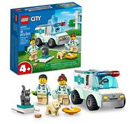 LEGO City Vet Van Rescue 60382, ambulancia de animales de juguete, juego de aprendizaje para niños de 4 años en adelante con 2 minifiguras veterinarias, figuras de perro y gato