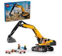 LEGO City Yellow Construction Excavator Toy Digger for Boys and Girls Ages 8 and Up 3 Construction Worker Minifigures Included for Fun Pret