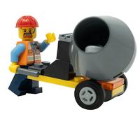 LEGO Ciudad: Minifigura de trabajador de la construcción con bulldozer