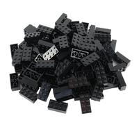 LEGO Classic 100 - Piedra con Separador de Piedra (2 x 4), Color Negro