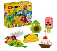 LEGO Classic Amigos Nutritivos Creativos Comida de Juguete para Niños y Niñas de 4 Años o Más, Ladrillos de Colores para Construir un Cupcake, Helado, Aguacate y Taco, Regalo Infantil 11039