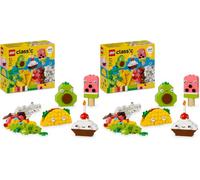 LEGO Classic Amigos Nutritivos Creativos Comida de Juguete para Niños y Niñas de 4 Años o Más, Ladrillos de Colores para Construir un Cupcake, Helado, Aguacate y Taco, Regalo Infantil 11039