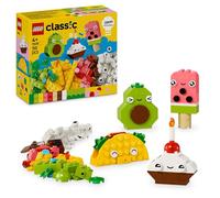 LEGO Classic Amigos Nutritivos Creativos Comida de Juguete para Niños y Niñas de 4 Años o Más, Ladrillos de Colores para Construir un Cupcake, Helado, Aguacate y Taco, Regalo Infantil 11039