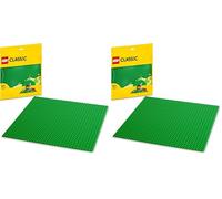 LEGO Classic Base Verde de 32x32 Tacos, Placa Tablero de Construcción y Expansión, Juguete de Construcción para Niños y Niñas de 1 Año o Más 11023 (Paquete de 2)