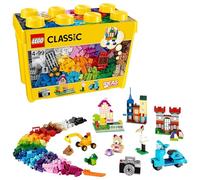 LEGO Classic Caja de Ladrillos Creativos Grande 10698 | Juguetes para niños de 4+ años, juego con 2 bases verdes, animales, casas y coches, regalo de cumpleaños, 790 piezas