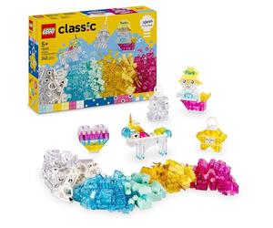 LEGO Classic Caja de Magia Transparente 11040 | Juguetes para niñas de 5+ años, ladrillos de colores para crear figuras de animales y más, regalo de cumpleaños, 340 piezas