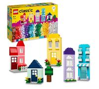 LEGO Classic Casas Creativas, Juguete de Construcción de Casa con Ladrillos, Regalo para Niños y Niñas de 4 Años o Más, Accesorio de Puertas, Ventanas y Jardines 11035