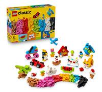 LEGO Classic Ladrillos Creativos a Todo Color - Juego Educativo para la Motricidad Fina - Figuras de Animales, Dinosaurios, Avión y Coche de Juguete - Regalo para Niños y Niñas de 5+ Años - 11045