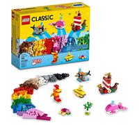 LEGO Classic Creative Ocean Fun 11018 Building Kit; With 6 Mini Builds, Including a Viking Ship and a Yellow Submarine, Plus Extra Bricks for Imaginative Play; Educational Toy for Ages 4+ (333 Pieces)