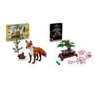 LEGO Creator 3 en 1 Animales del Bosque: Zorro Rojo de Juguete de Construcción Convertible en Figura & Icons Bonsái, Manualidades para Adultos, Decoración para el Hogar DIY