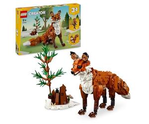 LEGO Creator 3 en 1 Animales del Bosque: Zorro Rojo de Juguete de Construcción Convertible en Figura de Búho o Ardilla, Set para Jugar y Exponer, Regalo para Niños y Niñas de 9 Años o Más 31154