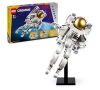 LEGO Creator 3 en 1 Astronauta Espacial de Juguete Convertible en Figura de Perro o en Maqueta de Nave de Ataque, Regalo del Espacio para Niños y Niñas de 9 Años o Más 31152