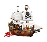 LEGO Creator 3 en 1 Barco Pirata Clásico de Juguete - Maqueta Transformable en Castillo o 2 Barcos Gemelos - Decoración para la Habitación - Regalo de Cumpleaños para Niños y Niñas de 9+ Años - 31387