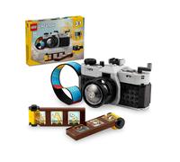 LEGO Creator 3 en 1 Cámara Retro de Juguete Convertible en Videocámara y Televisor, Decoración para Dormitorio y Accesorio de Escritorio, Regalo de Fotografía para Niños y Niñas de 8 Años o Más 31147
