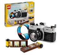 LEGO Creator 3 en 1 Cámara Retro de Juguete Convertible en Videocámara y Televisor, Decoración para Dormitorio y Accesorio de Escritorio, Regalo de Fotografía para Niños y Niñas de 8 Años o Más 31147