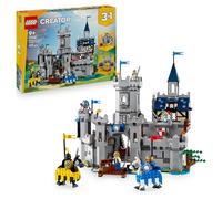LEGO Creator 3 en 1 Castillo Medieval de los Caballeros del Corcel de Juguete - Transformable en Torneo de Justas o Aldea - 6 Minifiguras y Caballos - Regalo para Niños y Niñas de 9+ Años - 31168