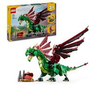 LEGO Creator 3 en 1 Dragón Medieval Transformable en Ave Fénix o Serpiente Marina, Animales de Juguete, Figuras Articuladas, Regalo de Cumpleaños para Niños y Niñas de 9 Años o Más 31161