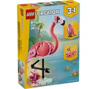 LEGO Creator 3 en 1 Fauna Salvaje: Flamenco Rosa de Juguete - Transformable en Cacatúa o Ajolote - Juego con Figuras Articuladas de Animales - Regalo de Cumpleaños para Niñas y Niños de 8+ Años 31170