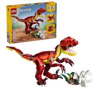 LEGO Creator 3en1 Feroz Dinosaurio - Figuras de Dinosaurios Transformables en Velocirraptor, Stegosaurus o Pterosaurio - Regalo de Cumpleaños para Niñas y Niños de 8+ Años - 31379