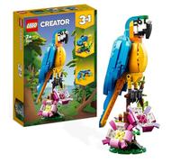 LEGO Creator 3 en 1 Loro Exótico, Pez o Rana, Figuras de Animales de Juguete para Construir, Regalo para Niños y Niñas de 7 Años o Más, Juego Creativo 31136