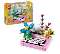 LEGO Creator 3 en 1 Máquina de Escribir con Flores de Juguete - Transformable en Teclado Musical Keytar o Maceta con Bolígrafo y Cuaderno - Regalo de Cumpleaños para Niñas y Niños de 8+ Años 31169