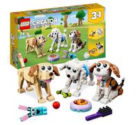 LEGO Creator 3 en 1 Perros Adorables, Figuras de Perritos de Juguete para Niños y Niñas de 7 Años o Más, Beagle, Caniche, Perro Salchicha y Más, Regalo de Cumpleaños 31137