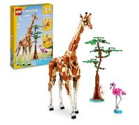 Lego Creator 3 en 1 Safari de Animales Salvajes con Jirafa de Juguete Convertible en Figuras de Gacelas y León, Juego de Construcción y Regalo de Naturaleza para Niñas y Niños de 9 Años o Más 31150