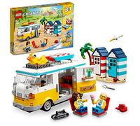 Lego Creator 31138 - Kit de construcción de Furgoneta de Playa 3 en 1, los niños Pueden Construir una Caravana