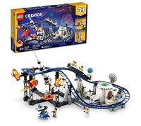 Lego Creator 31142 - Juego de Juguetes de construcción de montaña Rusa Espacial 3 en 1 con una montaña Rusa, Torre de caída, carrusel y 5 Minifiguras, Parque de Atracciones reconstruible para niños a