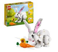 LEGO Creator 3en1 Conejo Blanco, Juguete de Animales para Construir con Piezas, Figuras de Conejo, Cacatúa y Foca Blanca, Regalo para Niñas y Niños de 8 Años o Más 31133
