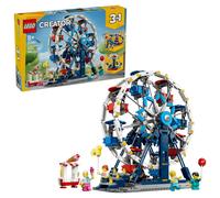 LEGO Creator 3en1 Noria Clásica de Juguete - Maqueta Transformable en Atracción UFO o Tiovivo - Decoración para la Habitación Infantil - Regalo de Cumpleaños para Niños y Niñas de 8+ Años - 31389