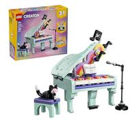 LEGO Creator 3en1 Piano Musical Decorativo con Gato de Juguete - Transformable en Radio Retro o Tocadiscos Vintage - Decoración de la Habitación Infantil - Regalo para Niñas y Niños de 9+ Años - 31392