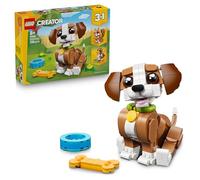 LEGO Creator 3en1 Simpáticos Animales: Cachorro Juguetón - Figuras de Animales Transformables en Ardilla, Pato y Perro de Juguete - Regalo de Cumpleaños para Niños y Niñas de 8+ Años - 31382