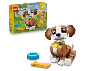 LEGO Creator 3en1 Simpáticos Animales: Cachorro Juguetón - Figuras de Animales Transformables en Ardilla, Pato y Perro de Juguete - Regalo de Cumpleaños para Niños y Niñas de 8+ Años - 31382