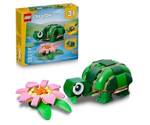 LEGO Creator 3en1 Tortuga con Flor de Nenúfar - Figuras de Animales Transformables en Rana o Camaleón de Juguete - Decoración del Escritorio - Regalo de Cumpleaños para Niñas y Niños de 7+ Años -31377