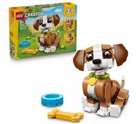 LEGO Creator 3en1 Simpáticos Animales: Cachorro Juguetón - Figuras de Animales Transformables en Ardilla, Pato y Perro de Juguete - Regalo de Cumpleaños para Niños y Niñas de 8+ Años - 31382